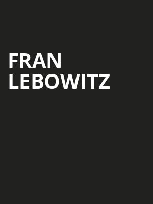 Fran Lebowitz, Clowes Memorial Hall, Indianapolis